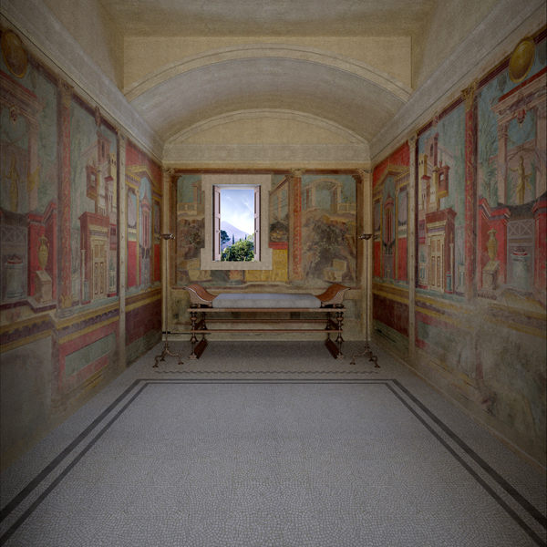 computer rendering Pompeii villa Boscoreale architectural reconstruction