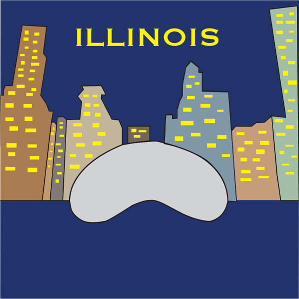 chicago city illinois Logo Design night
