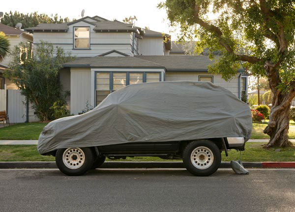 Los Angeles California car hidden cars covered cars
