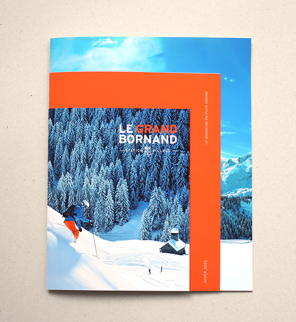 station ski Ski winter sport Sports d'hiver plaquette brochure annuelle brochure de saison Alpes communication ski Ski Resort snowboard snow hypster Hipster Vintage Design
