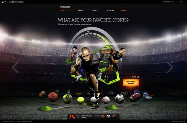 Nike Web Kiosk sports microsite basketball golf tennis