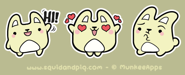 stickers app mobile Icon sticker emotions emoticons cute kawaii chibi messageapp