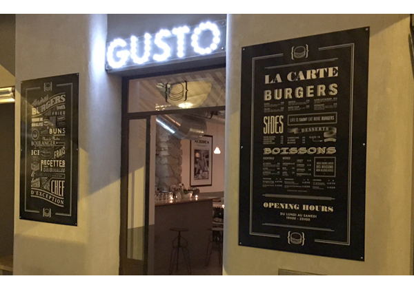 maison gusto maisongusto nice restaurant graphic design type burger lucas Cazals