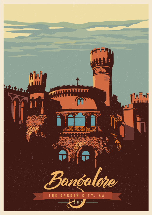 post cards  posters India bangalore  hampi  belur mysore gol gumbaz  vintage  Vintage Posters  Travel  Travel Posters