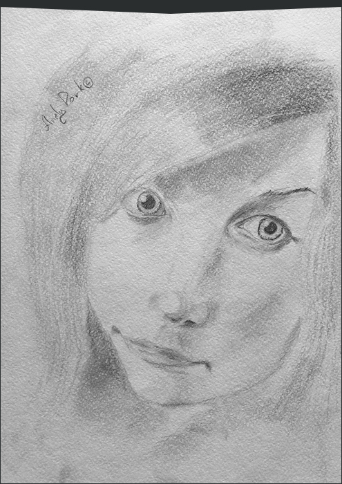 pencil draw paper sketch portrait