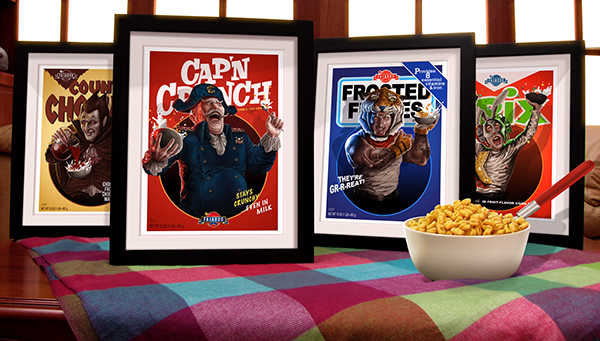 photoshoot photgraphy photoshop Cereal series breakfast captain crunch Tony Trix count chocula jieying print