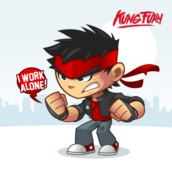 kung fury mascot design Fan Art vector