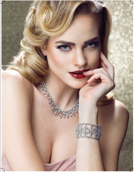 Adorn cover jewlery Marylin Moroe Classic editorial India hair makeup beauty red lips