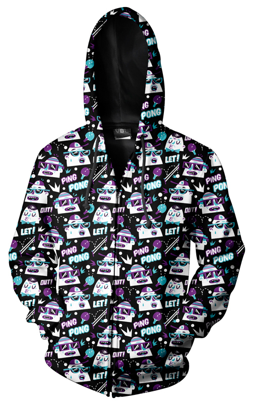 hoodie jacket allover pattern snow sport Street wear