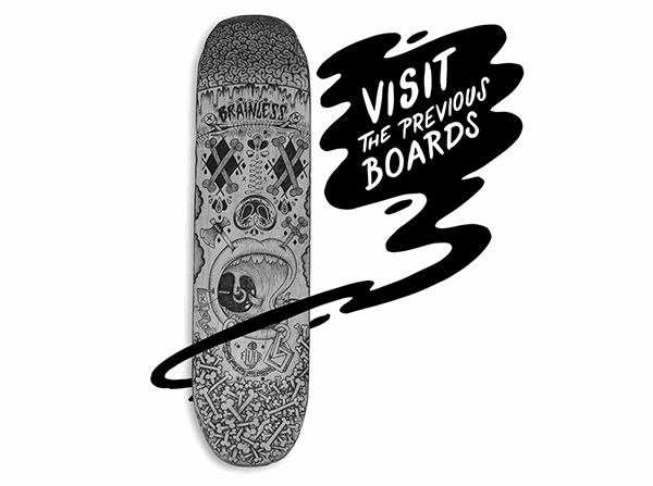 skate wood pyrogravure fluor victor brousseaud