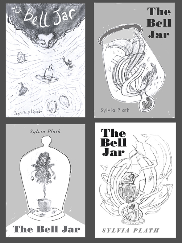 sylvia plath The Bell Jar bell jar depression book cover waves