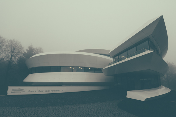 astronomy heidelberg MPI building modern UFO minimal fog mist vsco