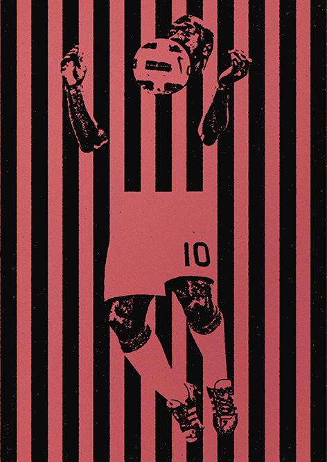 football soccer poster vintage print sport conceptual handwritten Layout Retro experimental apparel