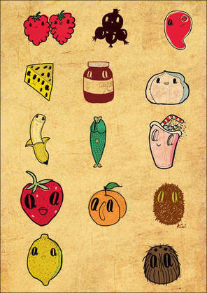 restaurant fastfood pancake New Zealand package menu sticker Food  thesis poster postcards t-shirt balaton pattern