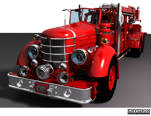 fire engine Fire fighter retro fire engine vintage fire fighter retro truck vintage truck vintage old Classic american truck rescue fire 3D Firefighter