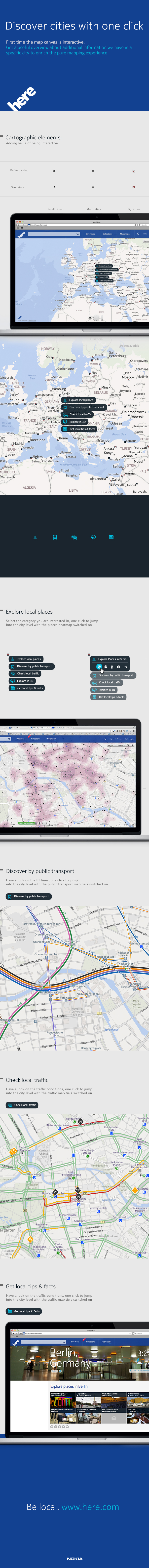 map Mapping experience city menu canvas cartography heatmaps public transport here nokia Web application web desktop maps
