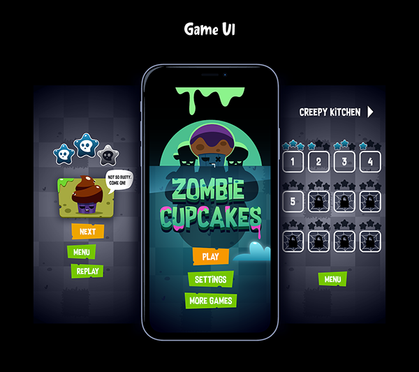 Mobile game design "Zombie Cupcakes"