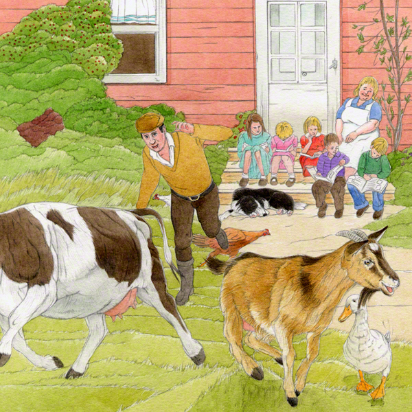 fiction watercolor animals faces children's book