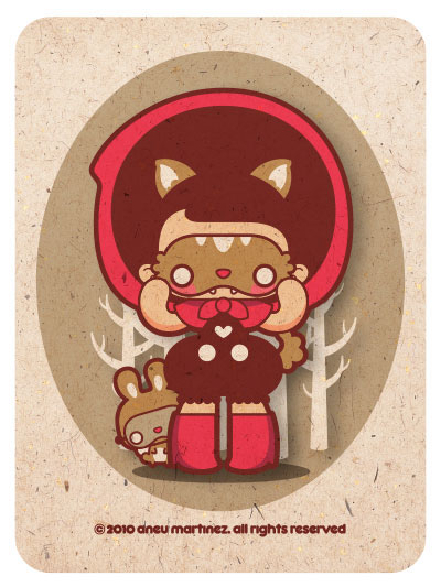 caperucita roja cute aneu martinez The red project vectores magazine Red riding hood kawaii vector Character design 