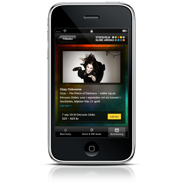 Stockholm Globe Arenas iphone app app Events iphone