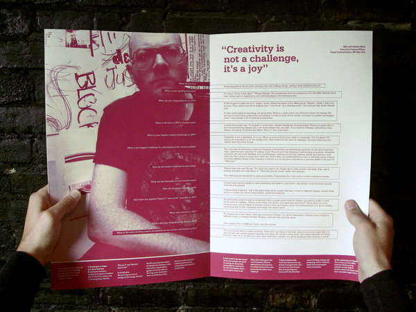 self-promotion publication design JWT J Walter Thompson re-brand disposable periodical