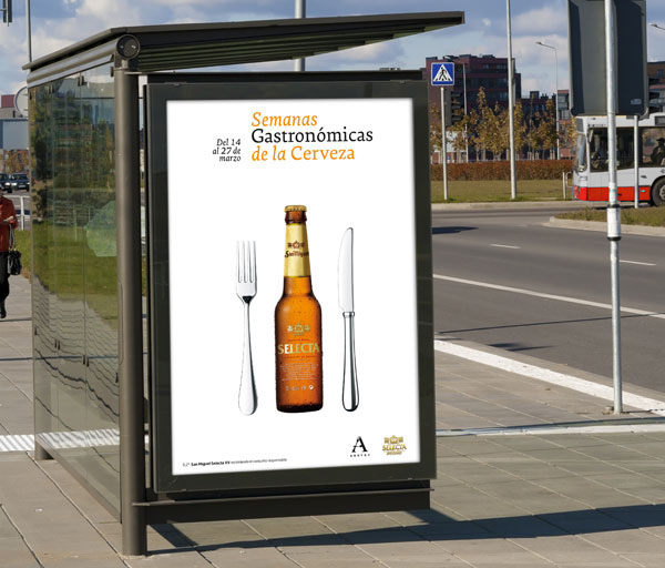brochure poster ad logo beer cerveza Food  comida