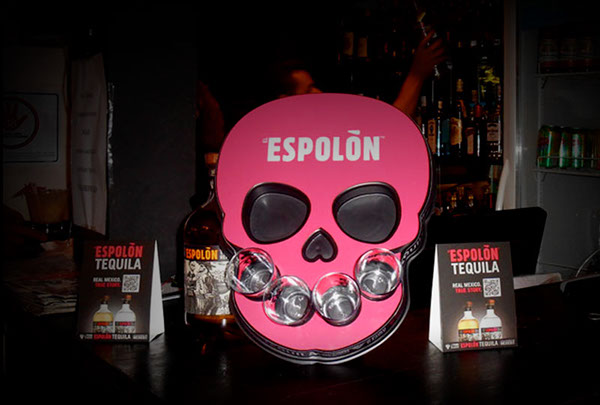 Tequila Espolon shot degustação game ativacoes bares catrina