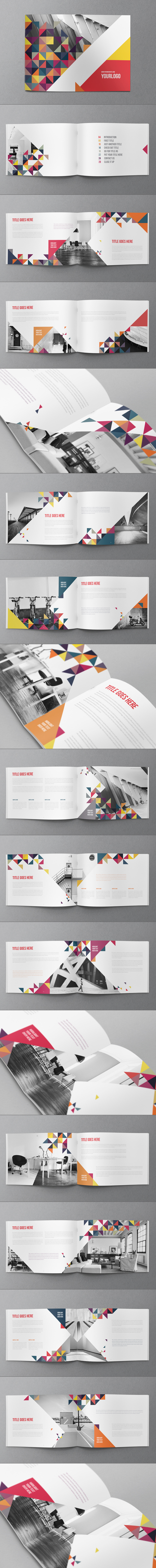 Colorful Triangles Brochure