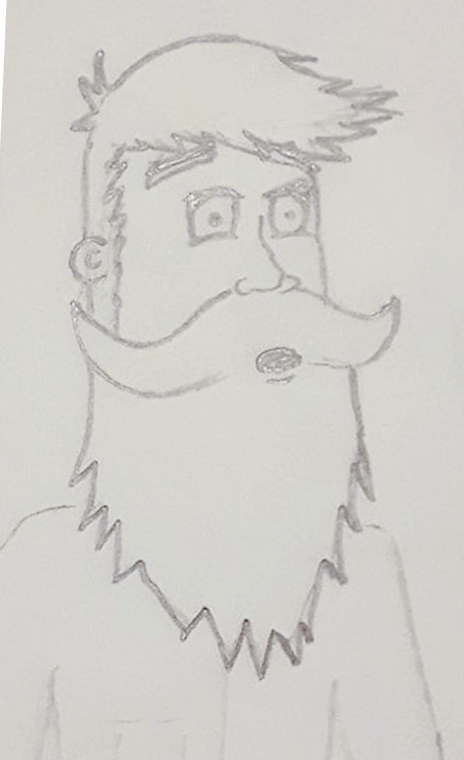 beard cartoon Character Illustrator