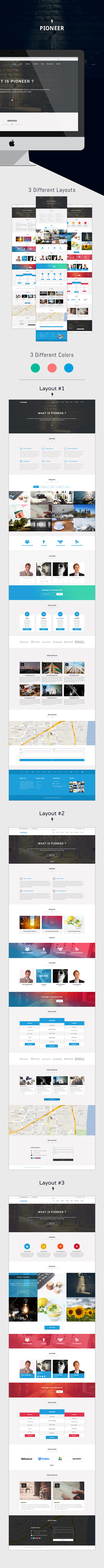 free psd template Website landing page free psd