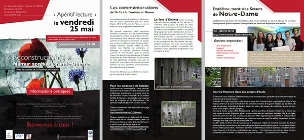 Affiche + Dossier de presse "Commémorations Namuroises"