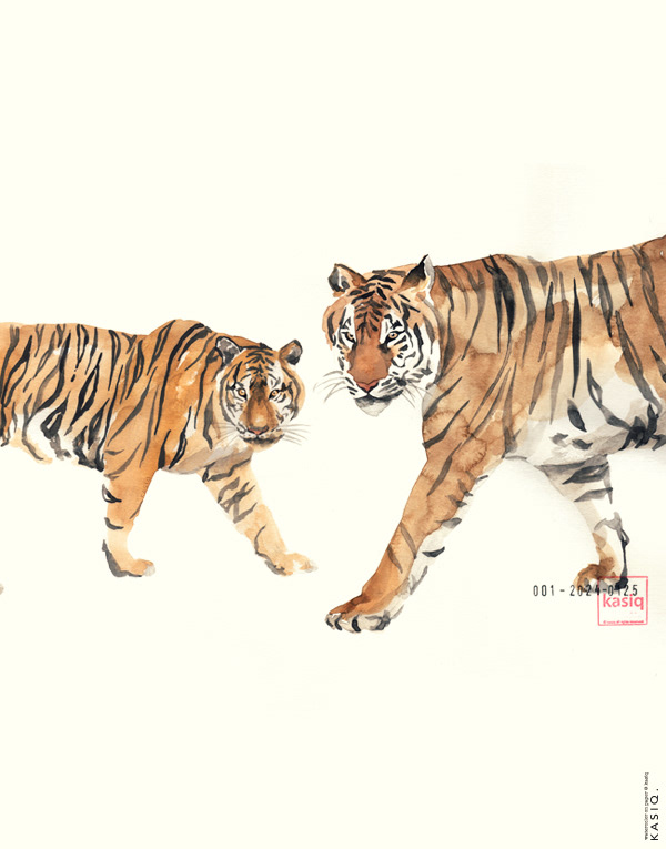 kasiq Drawing  Fashion  watercolor animal illustration animals Style ILLUSTRATION  painting   artwork