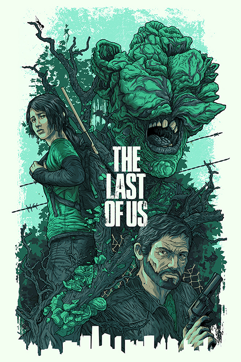 Thelastofus tlou playstation ps3 Promotional artwork poster art iaccarino thatkidwhodraws Sony zombie infected Scary dark