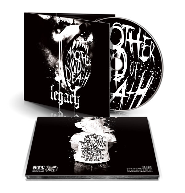 CD design digipack black and white ink splatters wolf scrawled writings noisecore