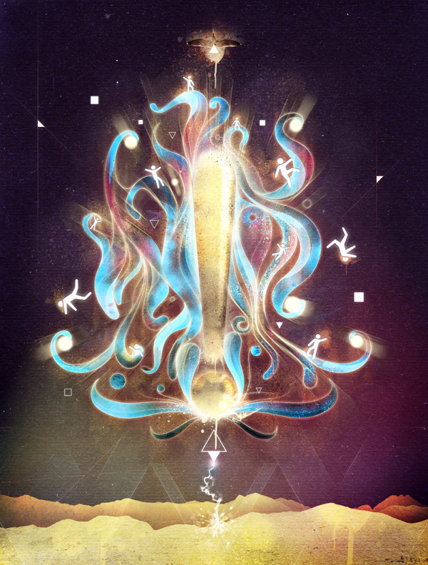 caution grunge cosmic nebula desert lightning line art wrapped rainbow explosion colour swirl curly watercolour poster