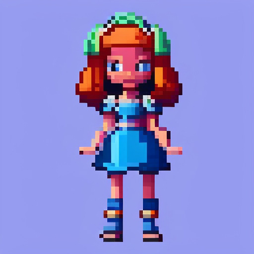 Pixel art pixels 2D 8-bit 16-bit gamedesign game design  elf fantasy female character