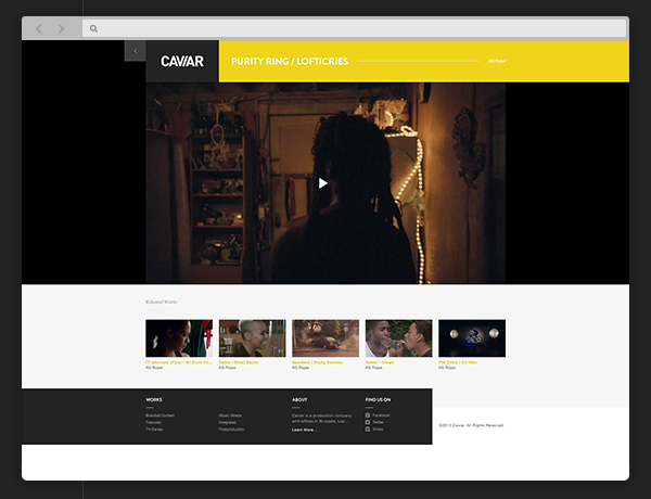 caviar Layout Website design site brand corporate
