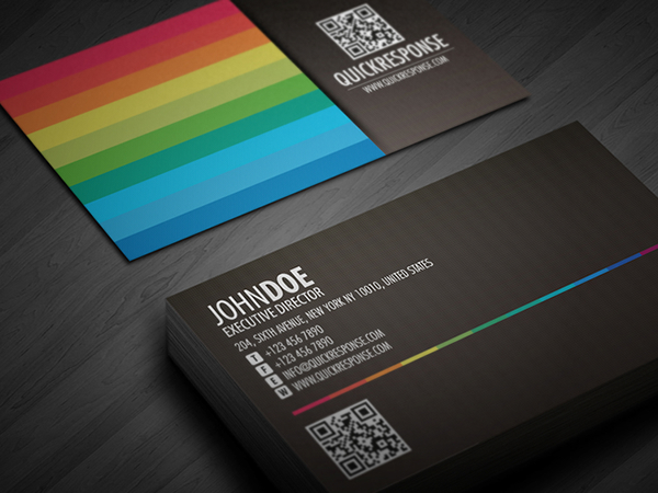 business card quick response card qr code business Name card qr code namecard rainbow card rainbow Corporate Business Business card design Print Media
