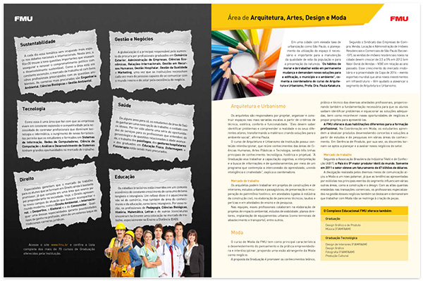 FMU  university  Diagramação magazine