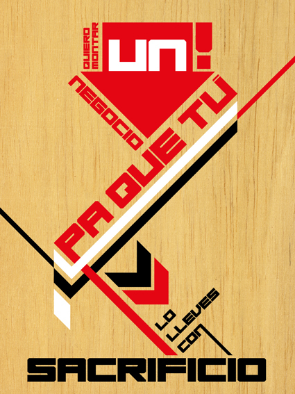 mentiras rojo red black negro wood   Madera blanco White poster Proyecto YO 
