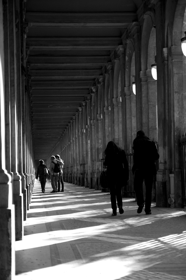 Paris black and white shadow light