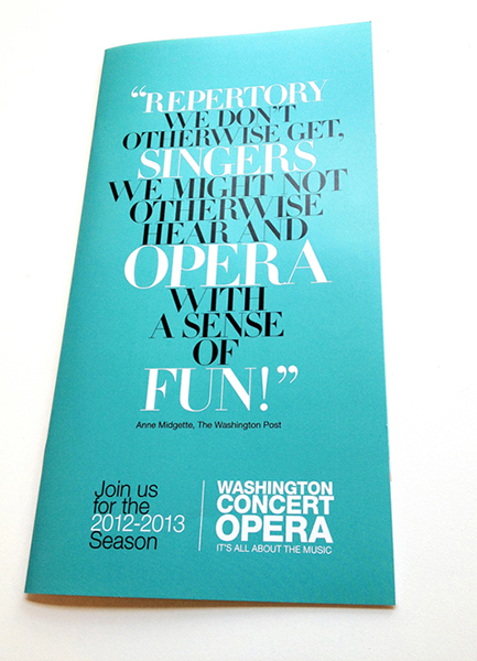 opera  Concert typeography brochure