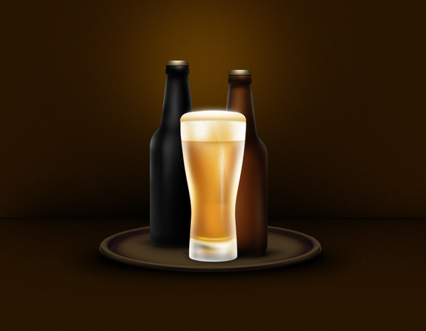 alexis brille Icon beer tray glass bottle Web Interface user