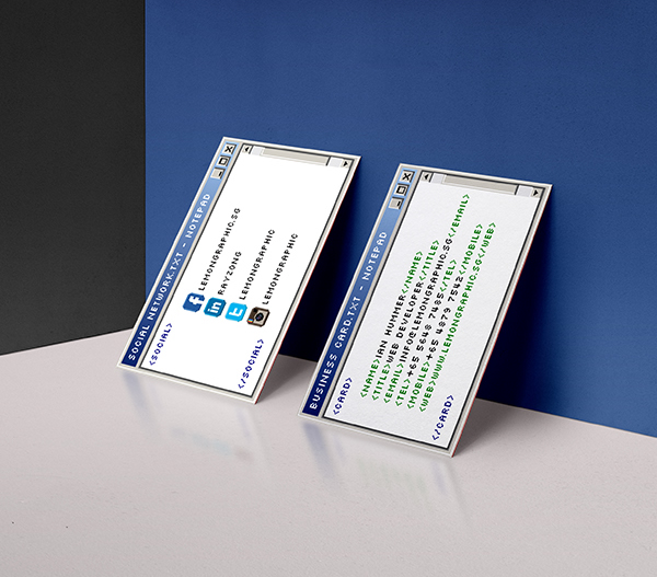 coding corporate card unique card creative card business namecard notepad coder programmer business card