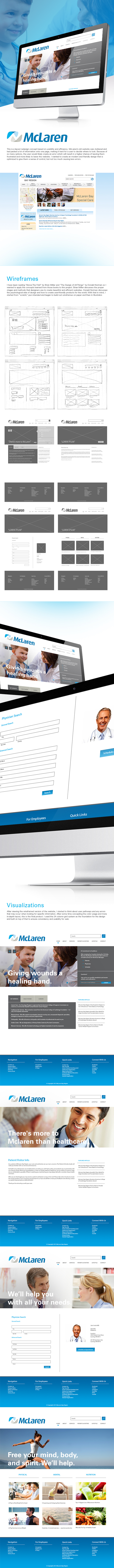 McLaren Health healthcare Website redesign Rebrand user interface user experience visual visual design Lansing lansing healthcare medical