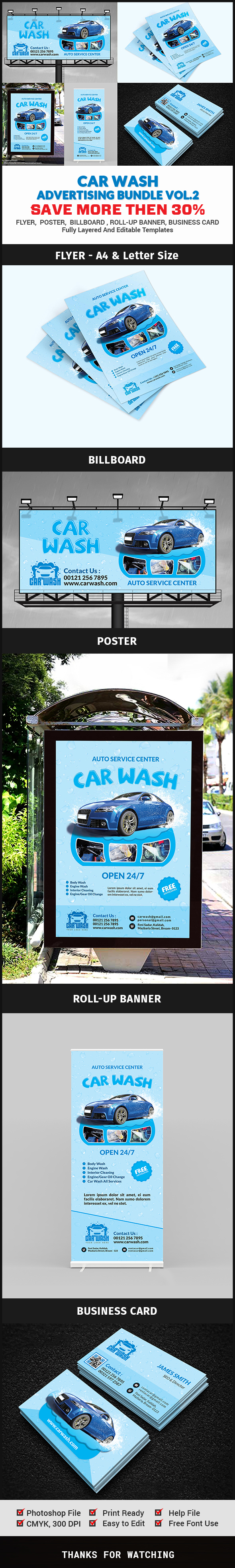 advert advertisement agency branding  bundle car cleaning car polish car signage wash ad