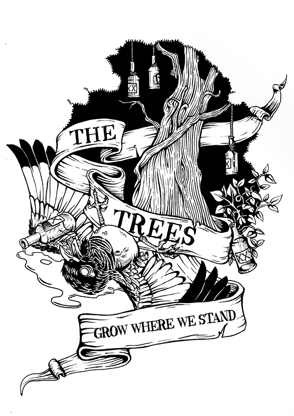 The Trees bird durban south africa band t-shirt Tree  iron fist