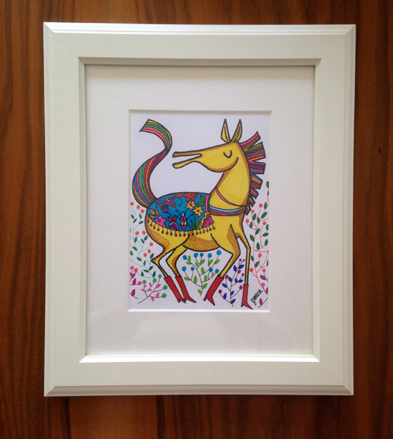 owl colors Sharpies buho horse caballo bird pajaro frames gift ilustracion dibujo