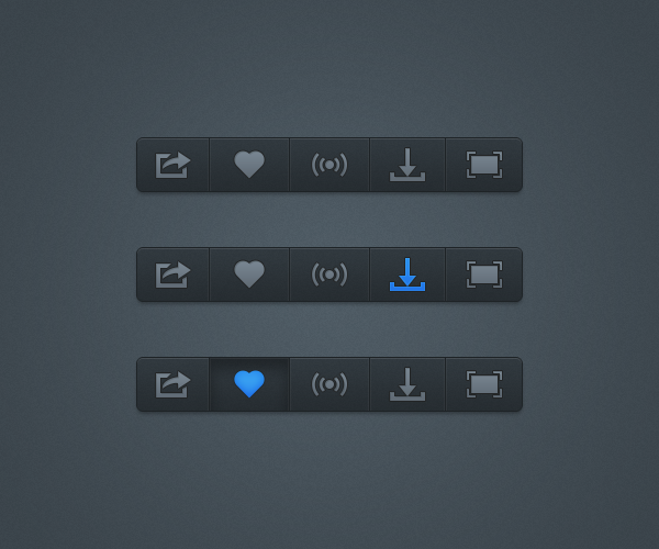 UI Icon design Like elements button