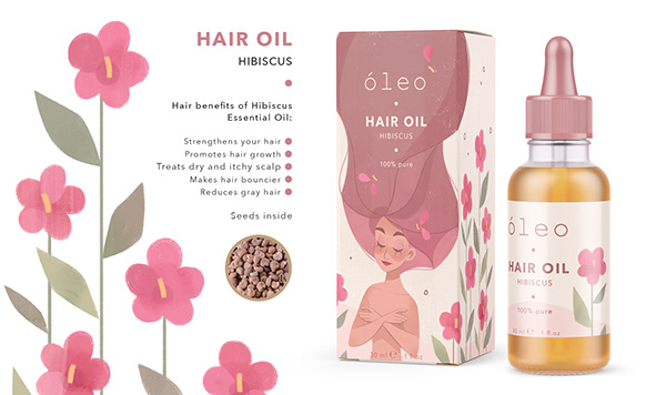 Óleo | Hair oil Packaging Design